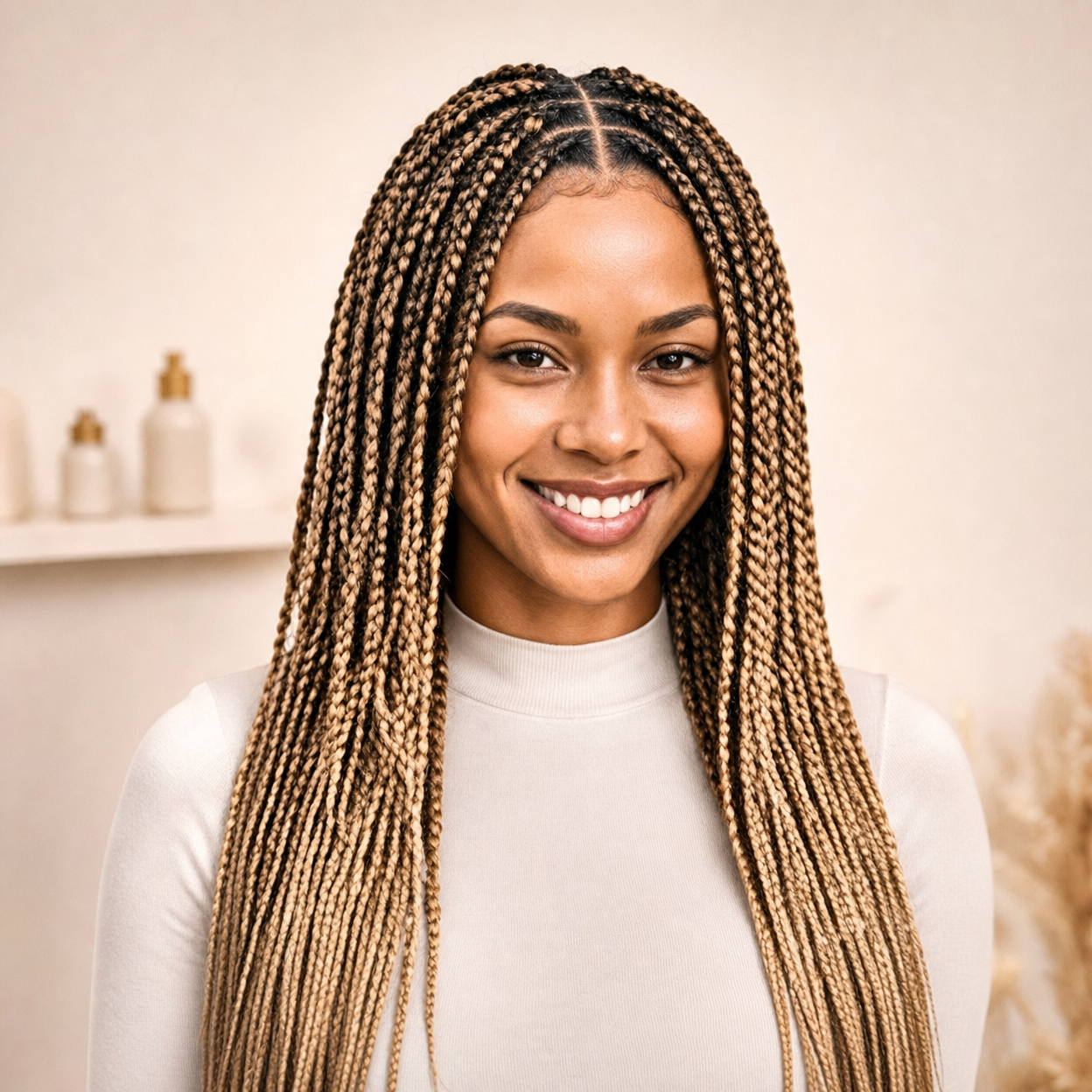 Knotless Braids hairstyle by Eby’s Place