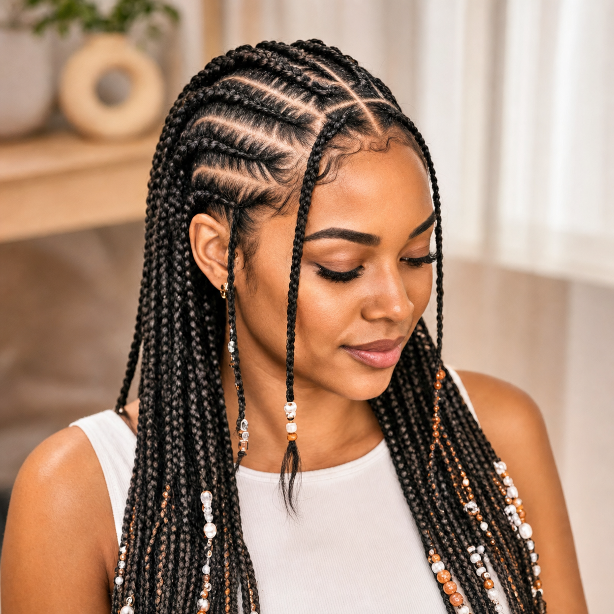 Fulani Braids hairstyle by Eby’s Place