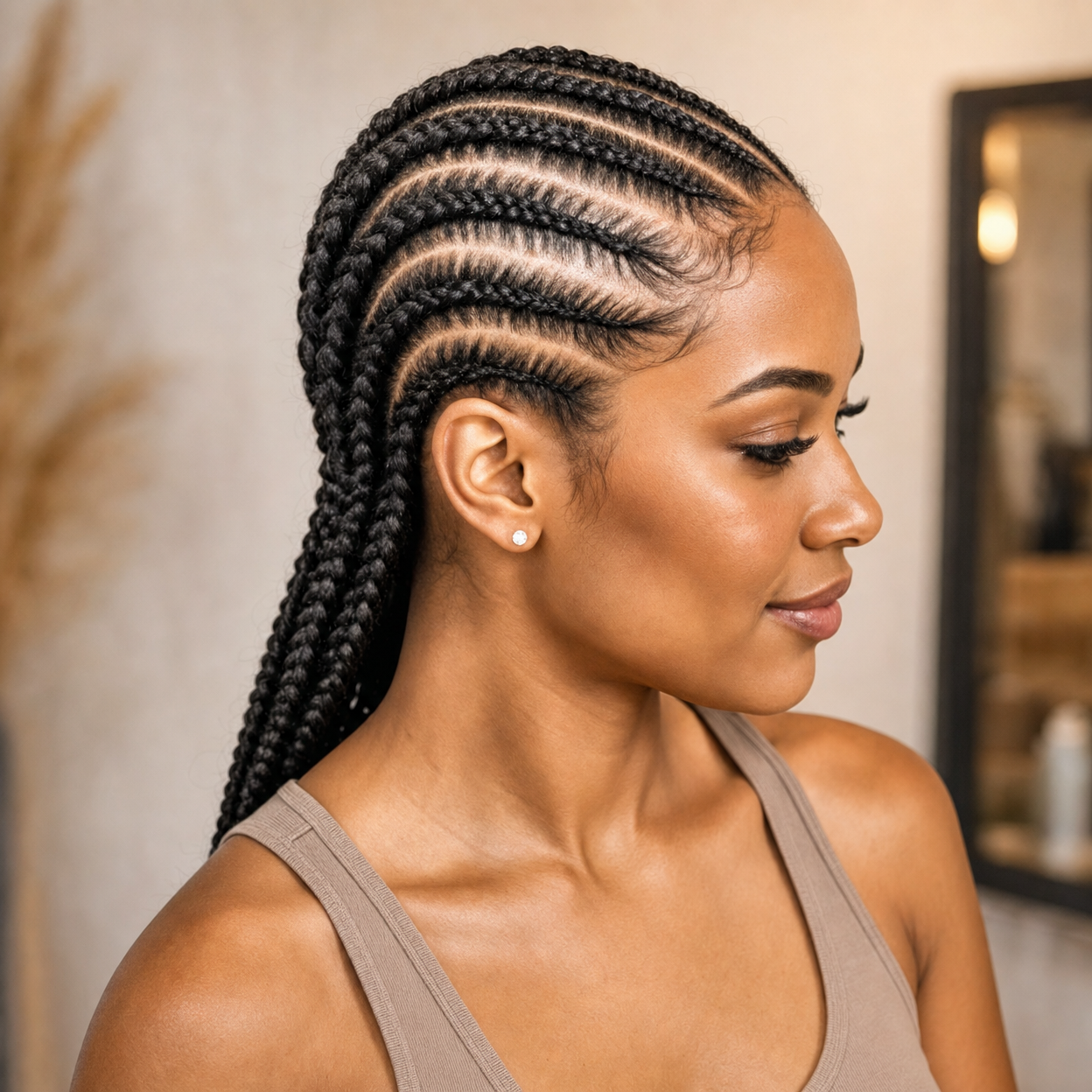 Cornrows hairstyle by Eby’s Place