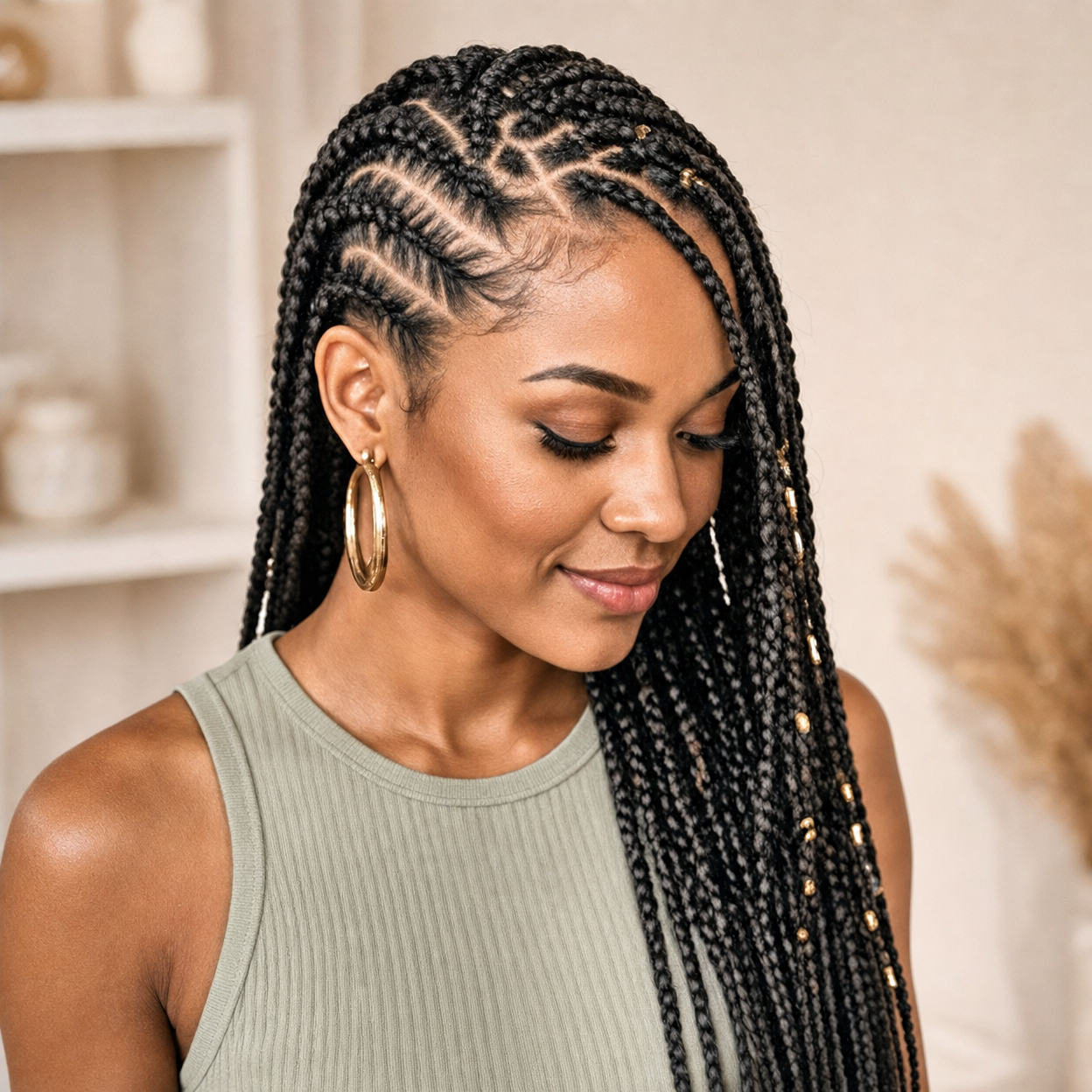 Lemonade Braids hairstyle by Eby’s Place